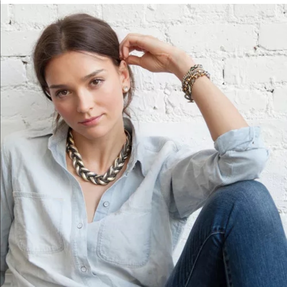Chloe + Isabel Bead + Chain Wrap Green Gold - Picture 4 of 5